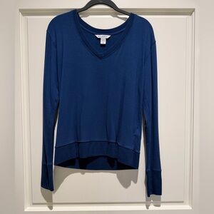 Athleta V neck Light Sweatshirt - Size  XS - Navy Blue